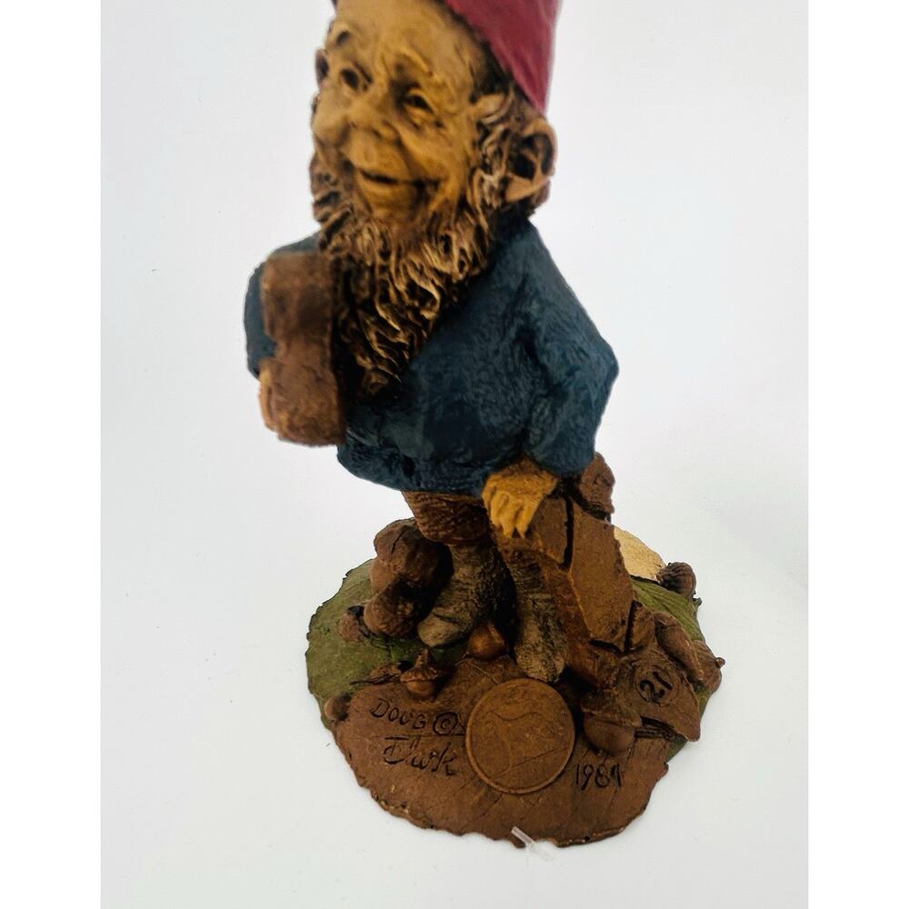 Tom Clark Doug #21 And Dick #178 1984 Gnome Figurine Teddy Bear Retired - Picture 5 of 6